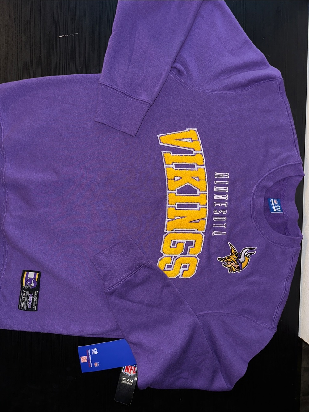 NFL Minnesota Vikings Purple and Gold Crewneck Sweatshirt